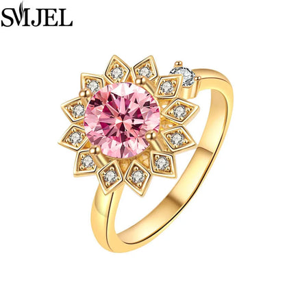 Luxury Crystal Anxiety Relief Spinning Fidget Rings for Women