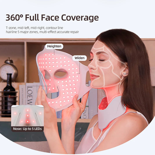 7 Colors Photon Face Neck LED Mask 3D Flexible Silicone