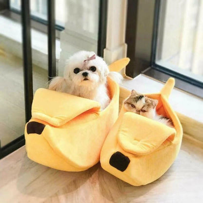 Cute Cats Beds Deep Sleep Comfort In Winter Bed Banana Shape