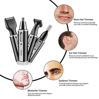 Kemei 4 in 1 trimmer for men Electric Nose and ear trimmer