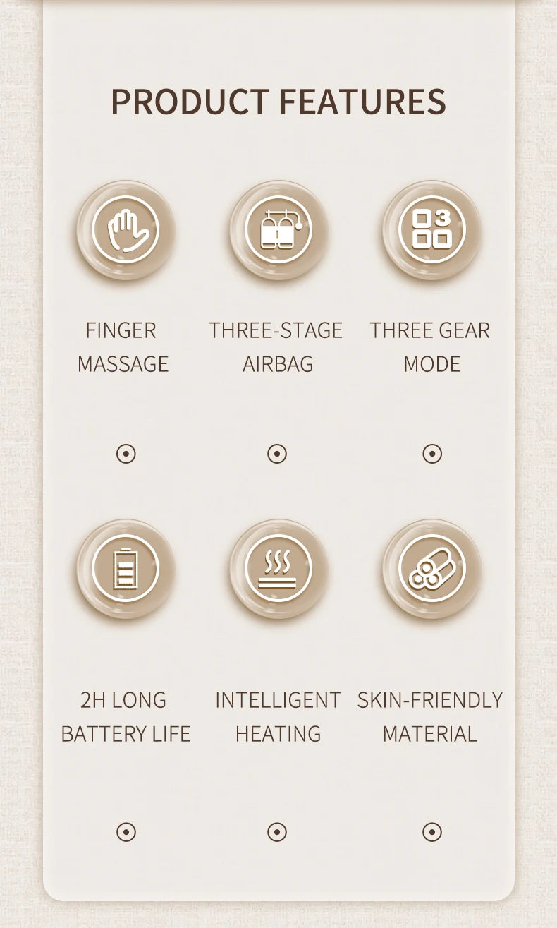 Hand Massager with Airbag Compression Finger Wrist Palm