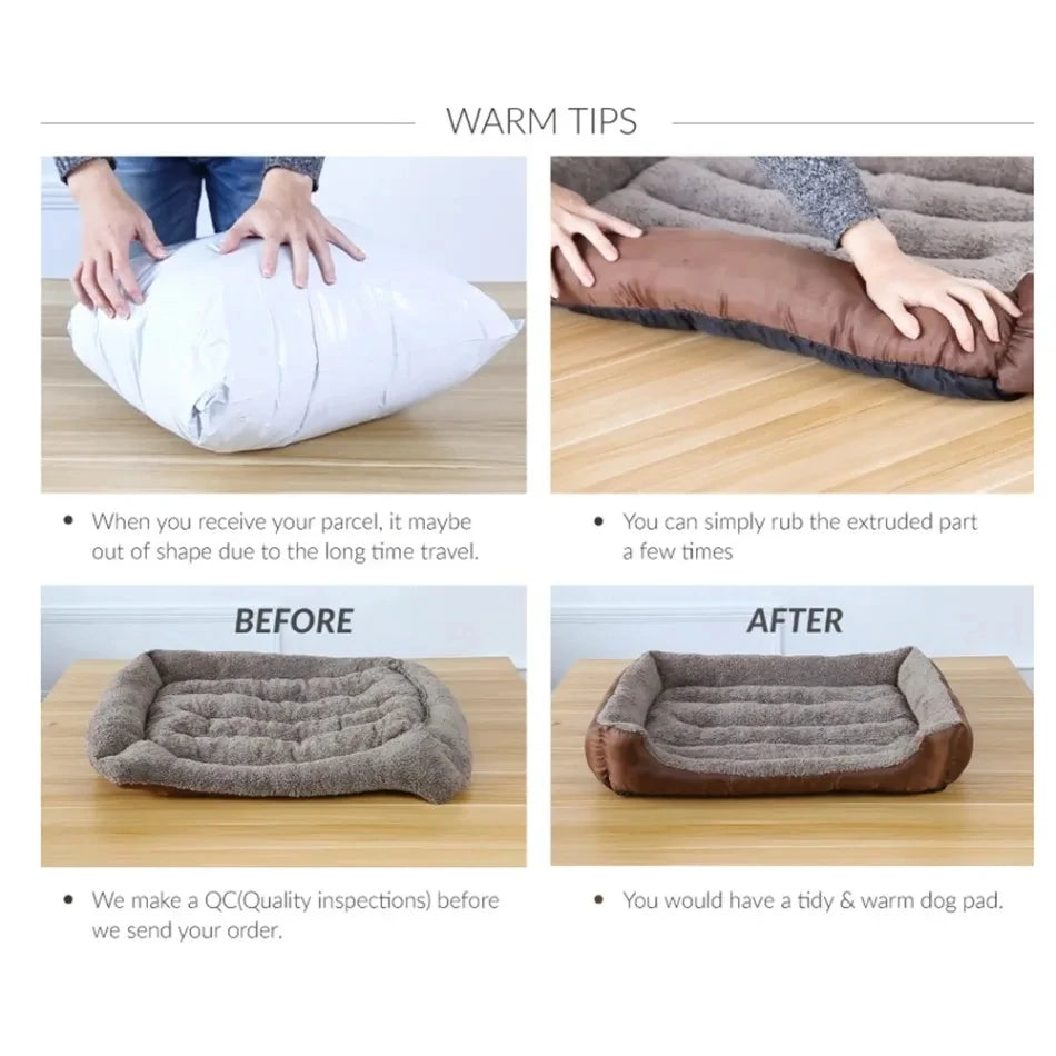Soft Square Large Dog Sofa Elastic House Cushion