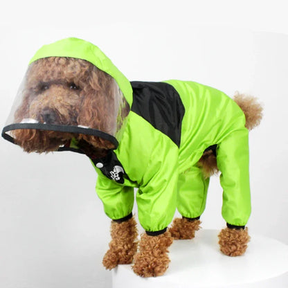 Pet Dog Raincoat Transparent Hooded Waterproof Coat