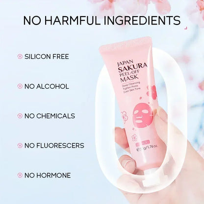 Cherry Blossom Peel Off Mask ,Hydrating & Deep Cleansing