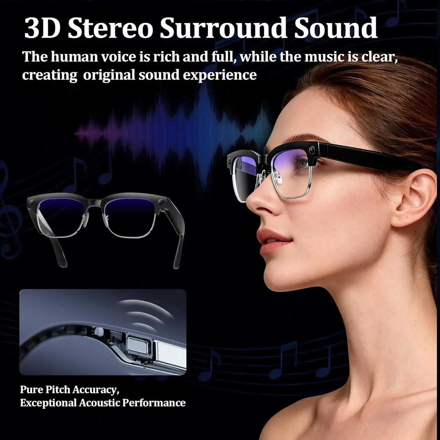 New Men Smart AI Glasses 4K HD 800MP Camera Chat GPT