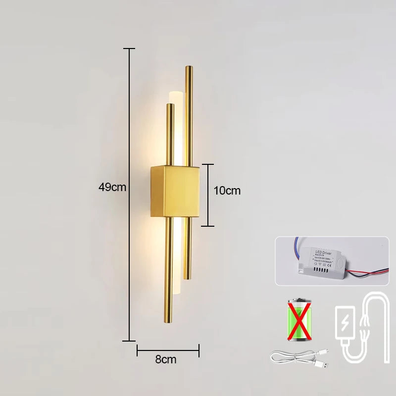 Nordic LED Wall Lamp Indoor Lighting Bedroom Bedside