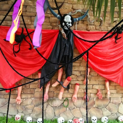 Horror Halloween Party Props Scary Bloody Fake Hand Finger Leg Foot Heart