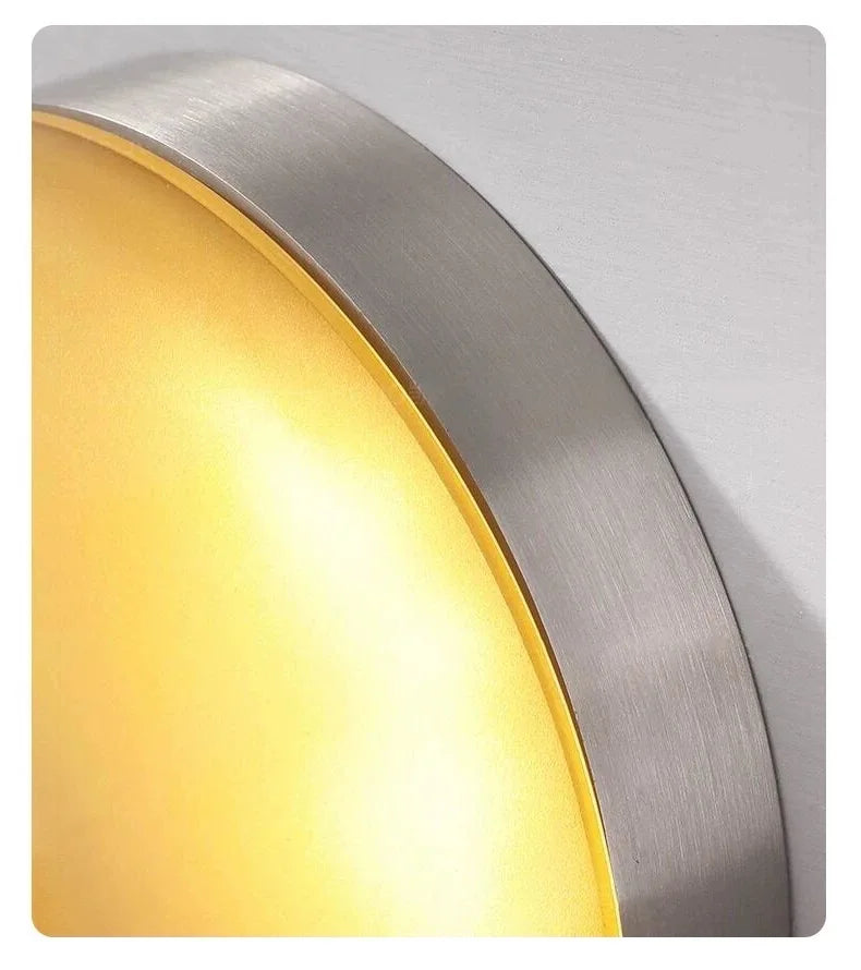 Minimalist LED Wall Lamp Amber Acrylic Bedroom Bedside Living Room