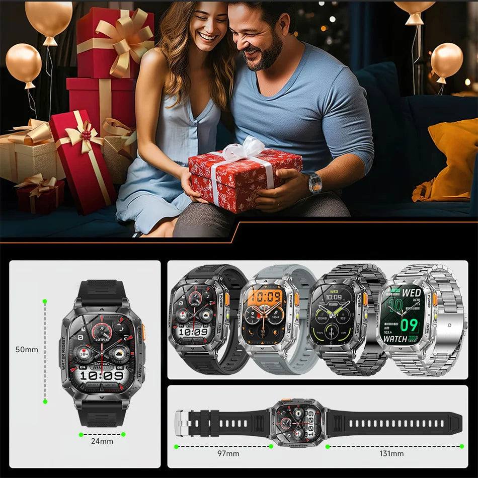 1400mAh Super Battery Durable Adult Smart Watch 2.01 inch
