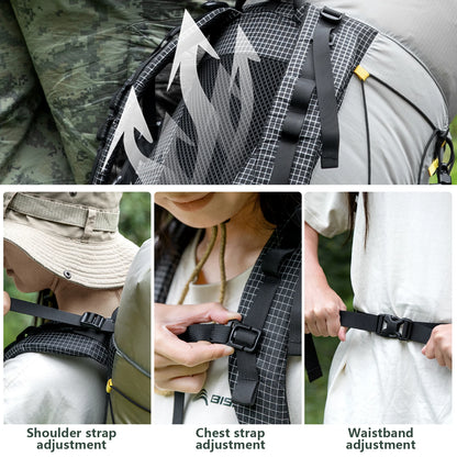 Camping Backpack 25+10L Large Capacity Travel Bag Outdoor