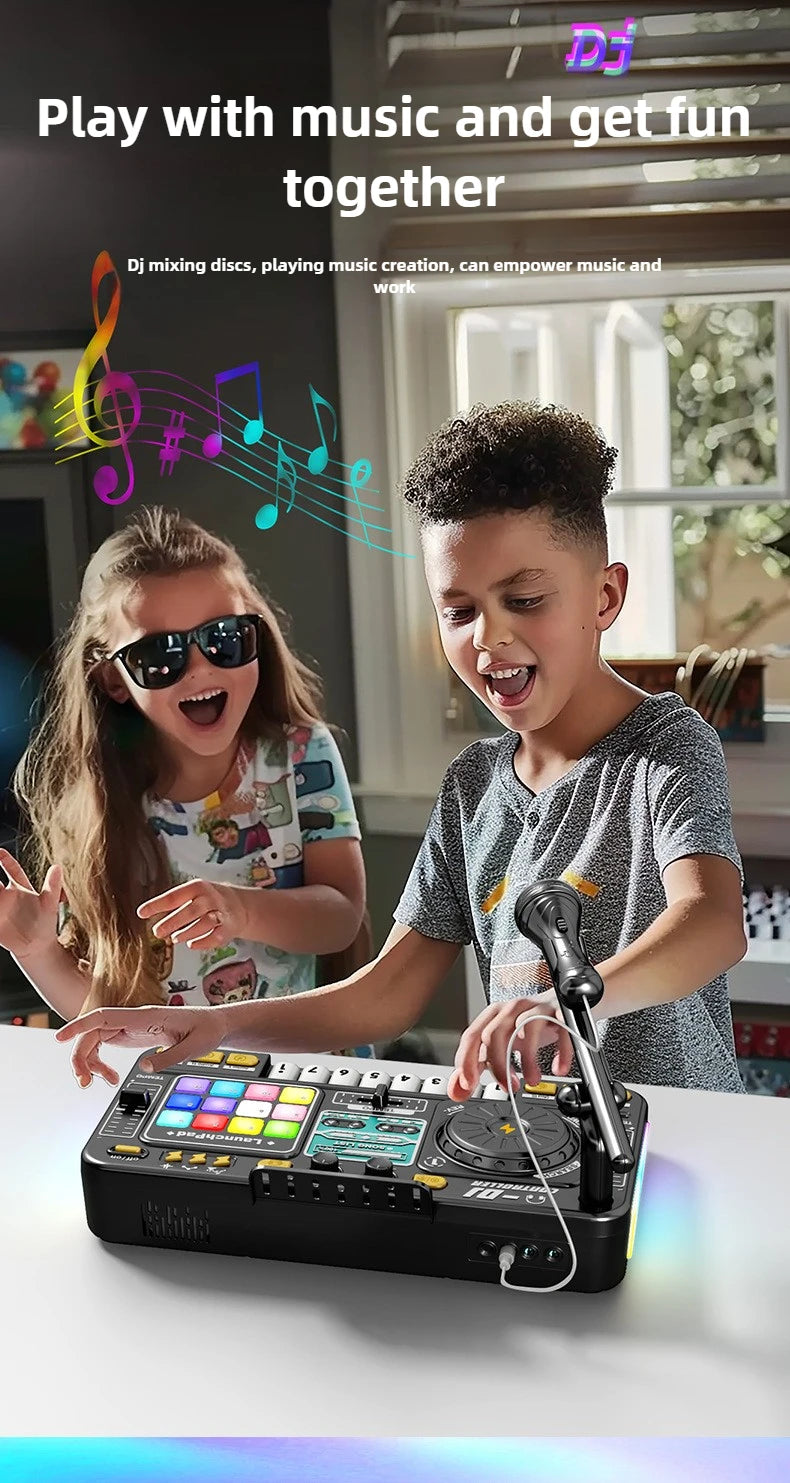 Kids Simulation DJ Mixer Controller Toys Multifunctional