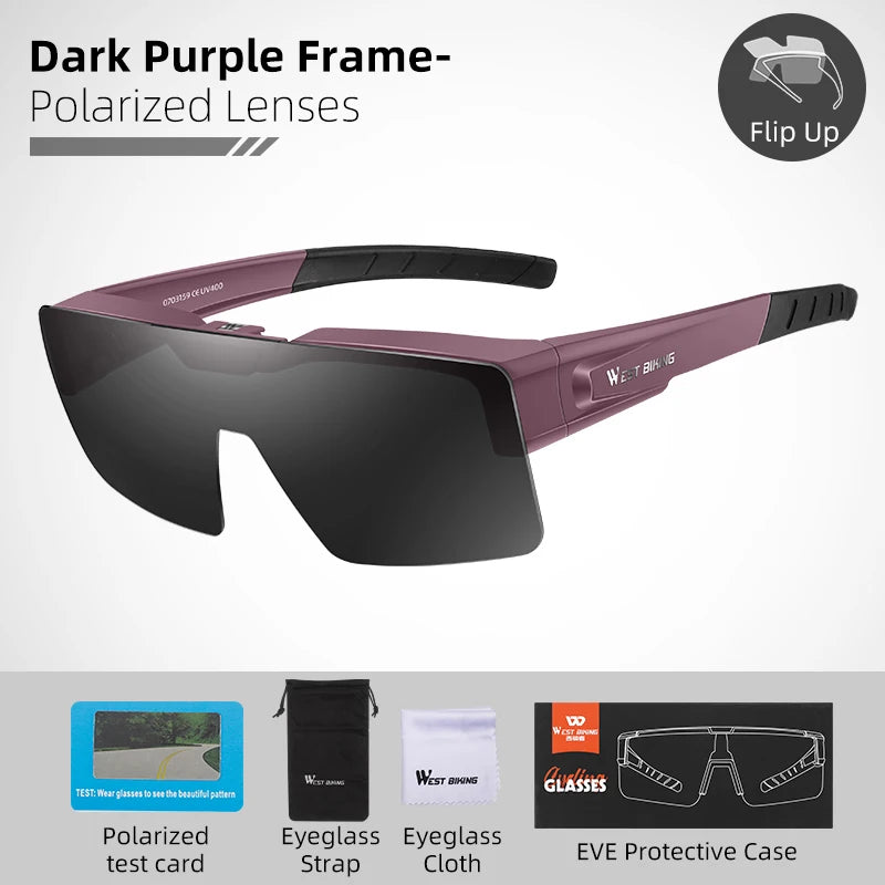 Photochromic Glasses Flip Design Polarized Sunglasses