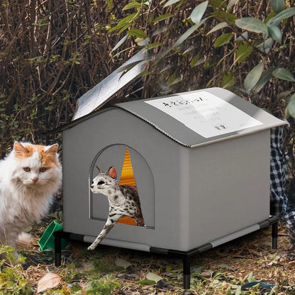 Stray Cat Houses with Mat Waterproof Summer Cool