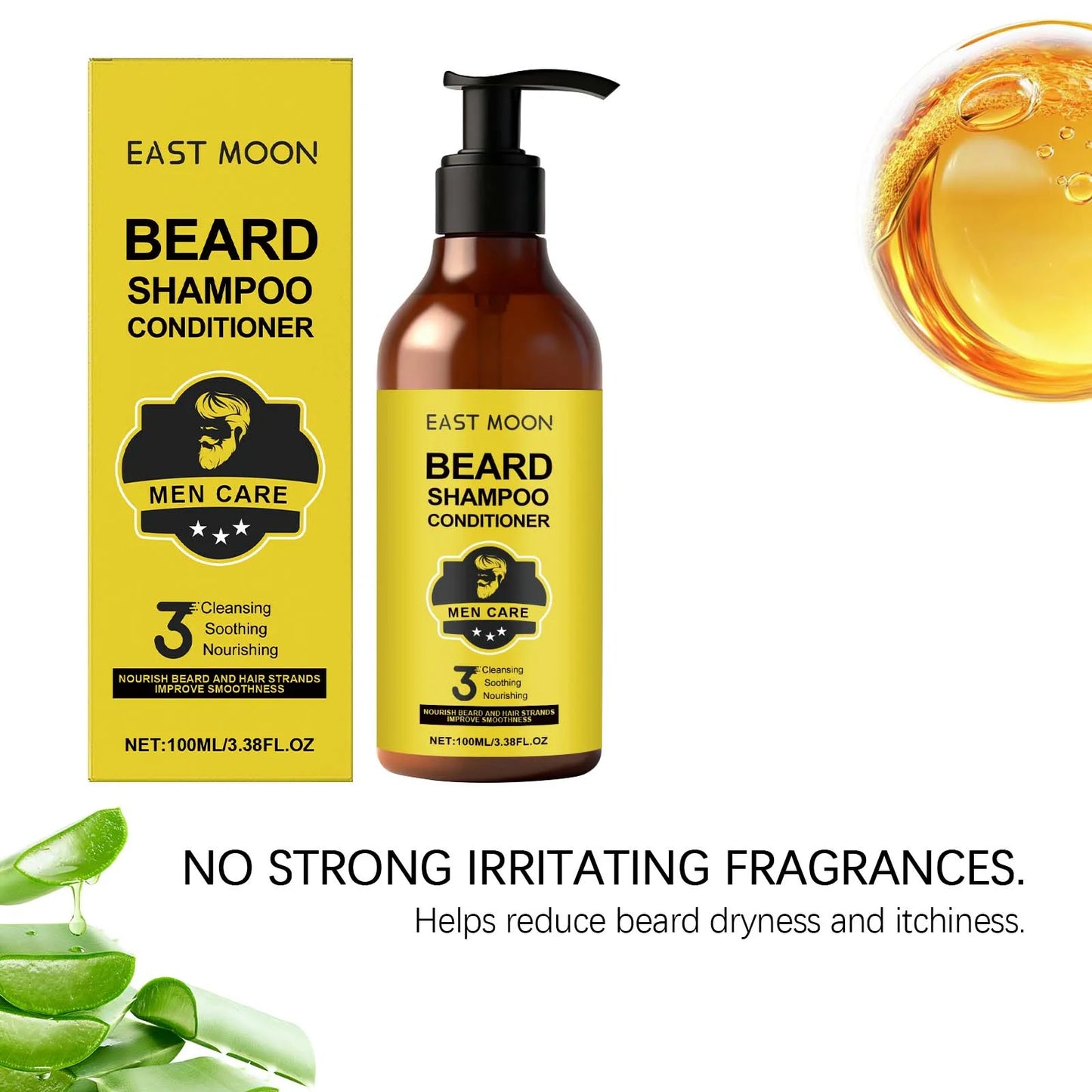 Natural Plant Extract Hair Care Set For Men 2in1 Beard Care