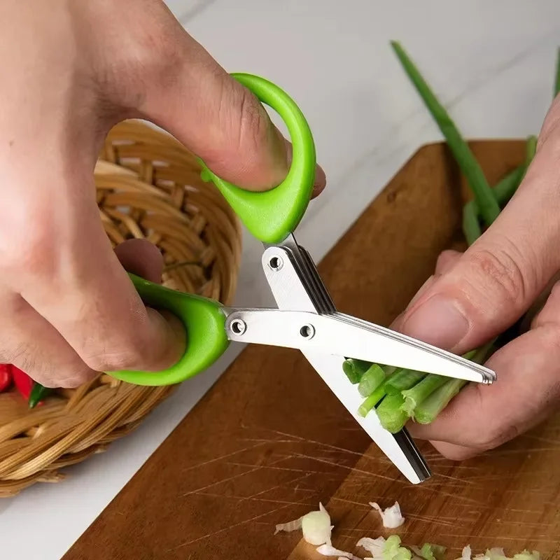 Multifunctional Scissors Stainless Steel 5 Layer Kitchen Scissors