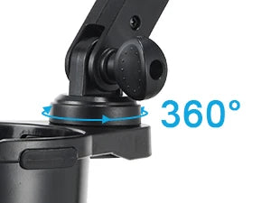 2-in-1 Cup Holder Phone Mount – 360° Rotatable Long Arm Expander