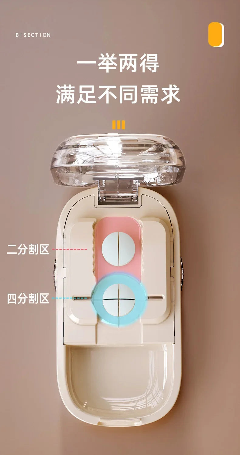 New Quartering Pill Cutter Storage Box Medicine