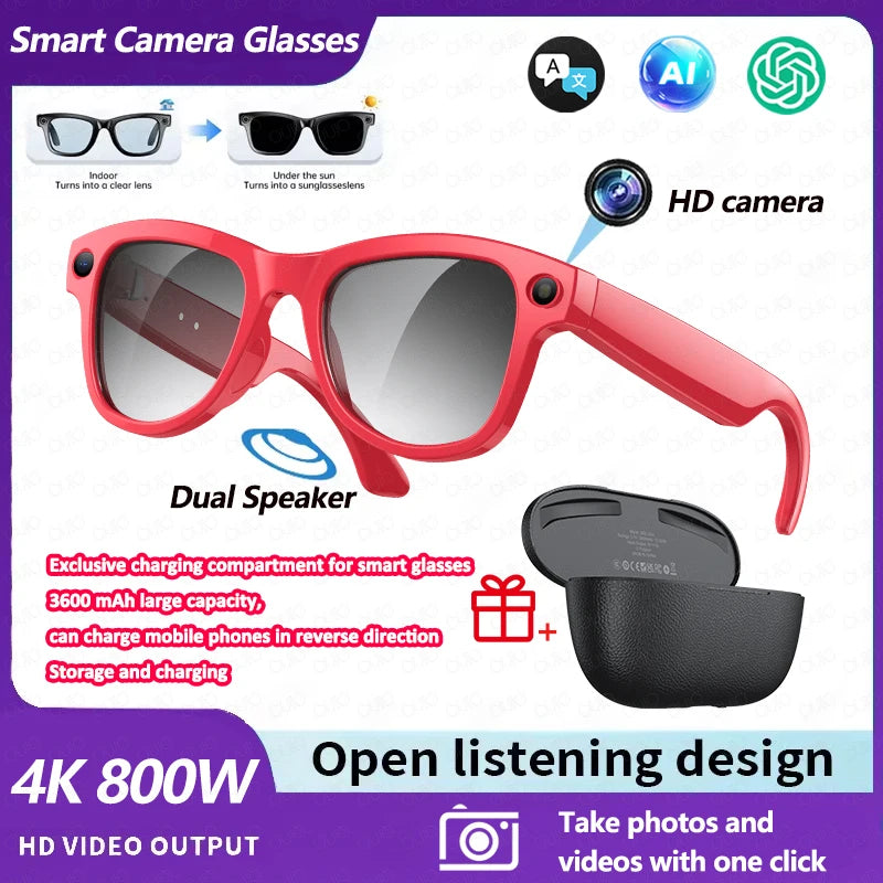 New 800W Camera AI Glasses Photo Video Recording