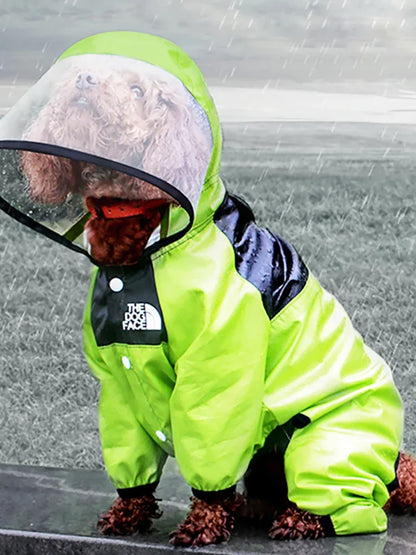Pet Dog Raincoat Transparent Hooded Waterproof Coat