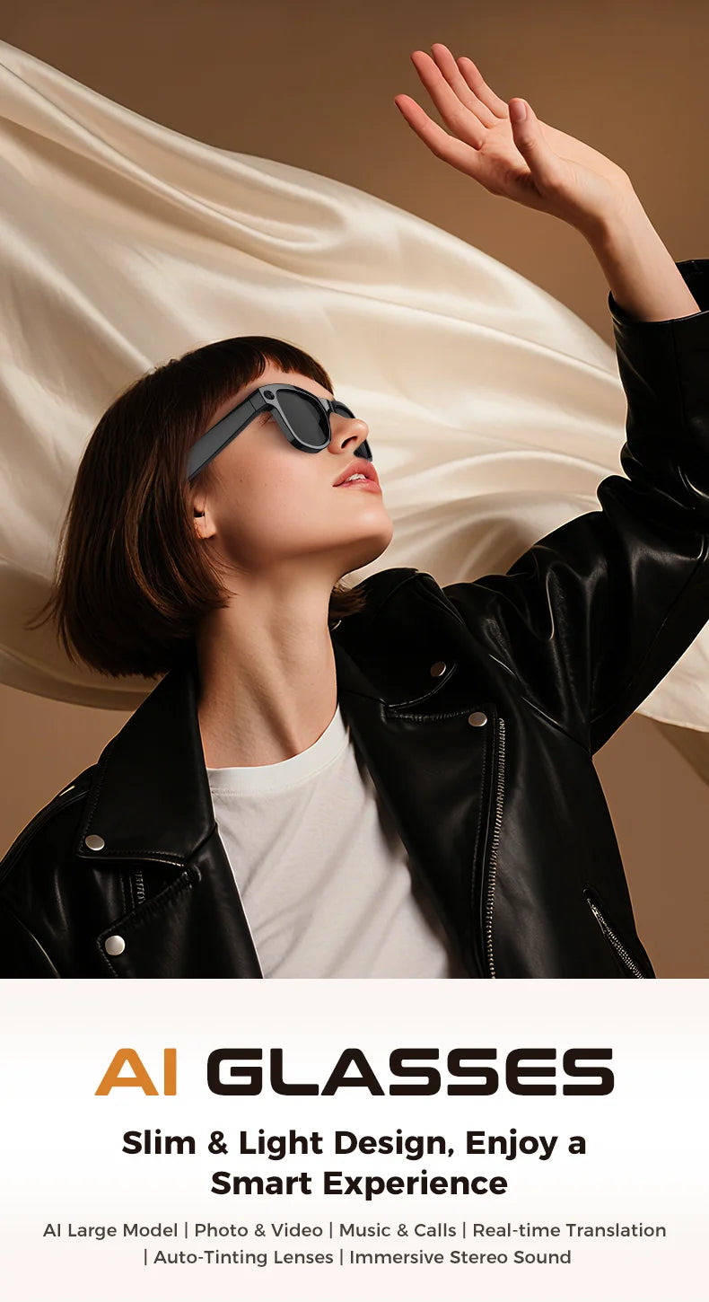 World Premiere Smart AI Glasses 4K HD 800W Pixel Camera