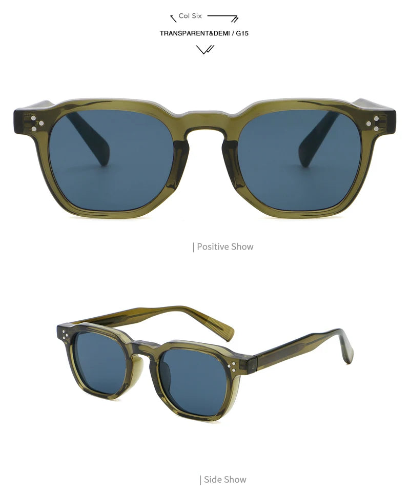 Retro Punk Polarized Lenses Men Sunglasses Square Trends