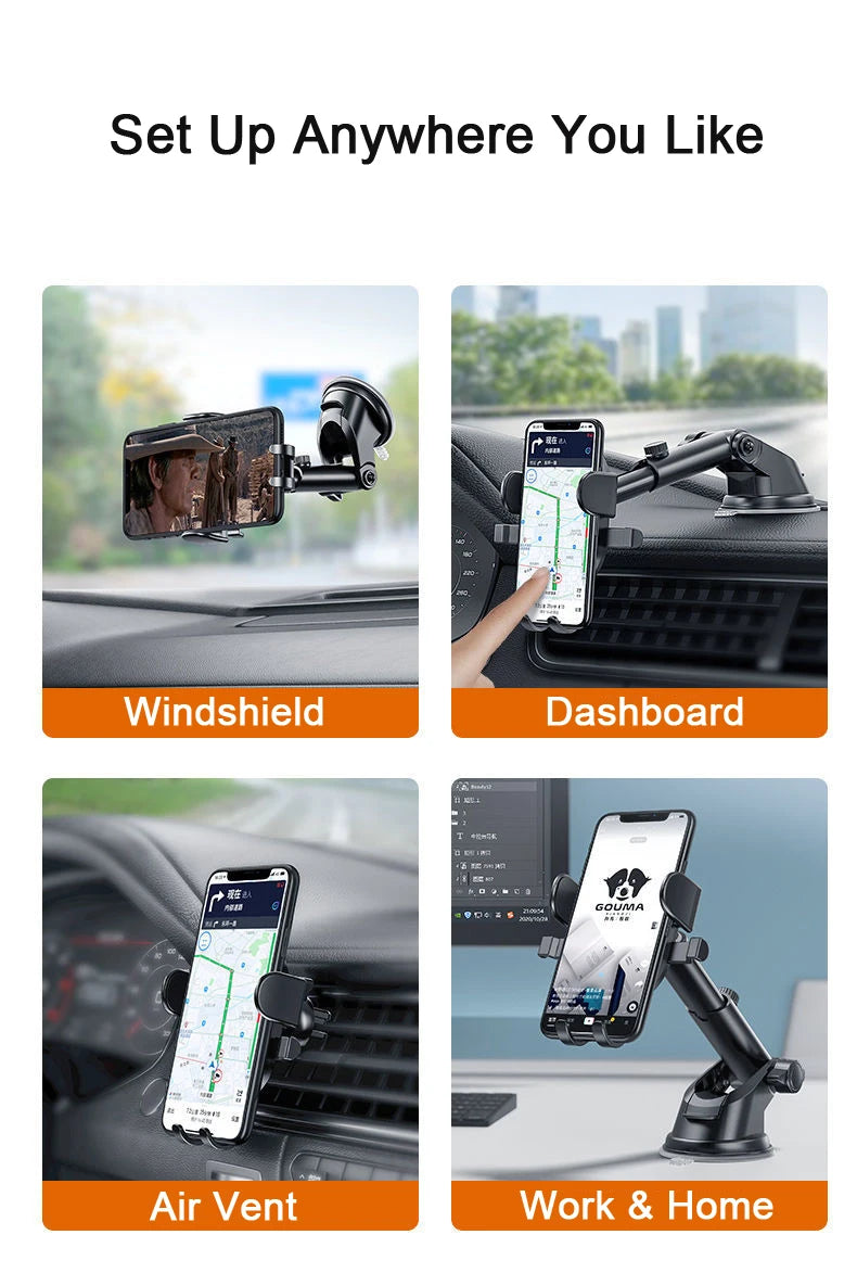 NEW Universal Sucker Car Phone Holder 360° Windshield