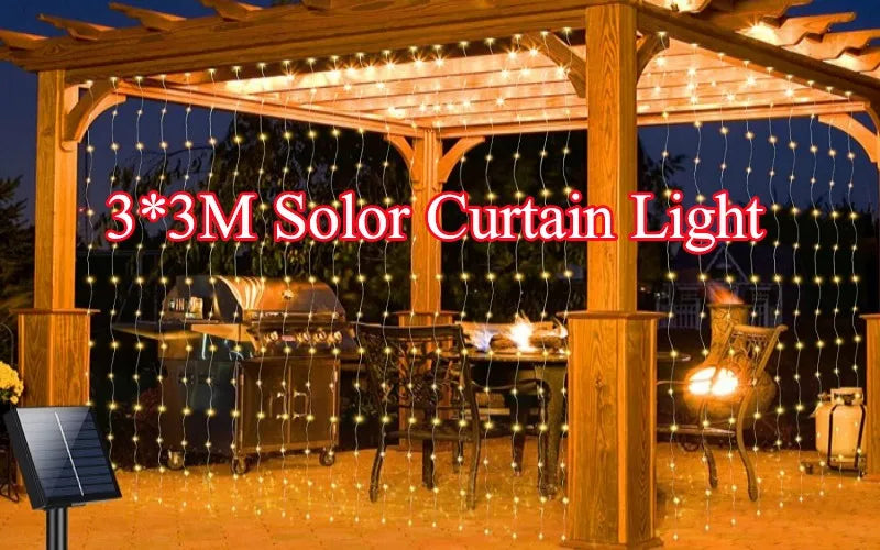 300LED Solar Rope Strip Light Outdoor Waterproof Fairy Light