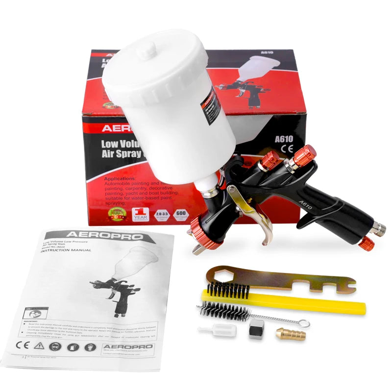 AEROPRO R500 LVLP Air Spray Gun A610 Paint Gun
