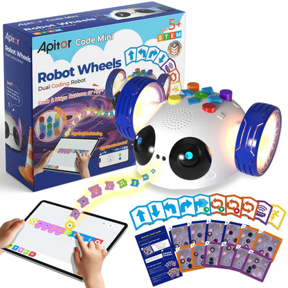 Apitor Mini Robot Wheels Coding Robot Toys Screen