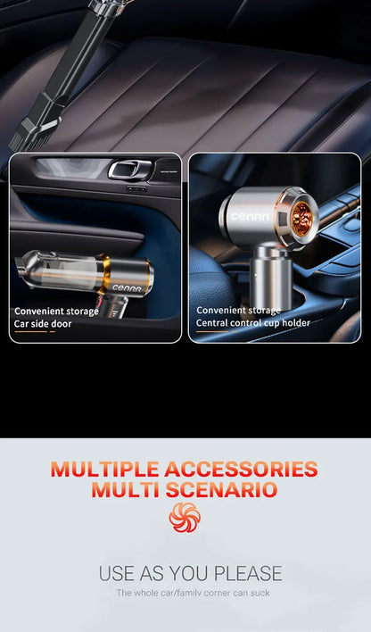 CENRR Portable Wireless Car Vacuum Cleaner Mini Powerful