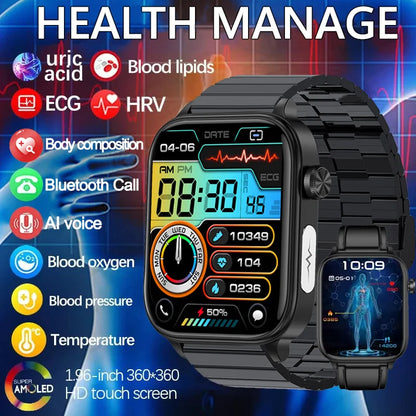 New AI Diagnosis Blood Lipids Body composition Test Smart Watch