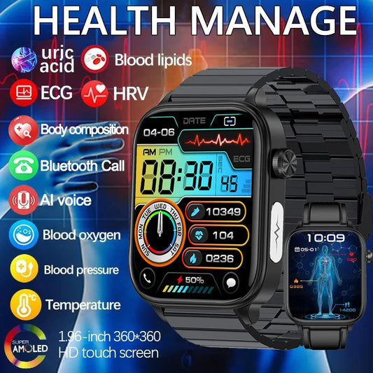 New AI Diagnosis Blood Lipids Body composition Test Smart Watch