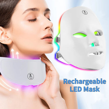 LED Face Neck Mask Rechargeable LED Photon
