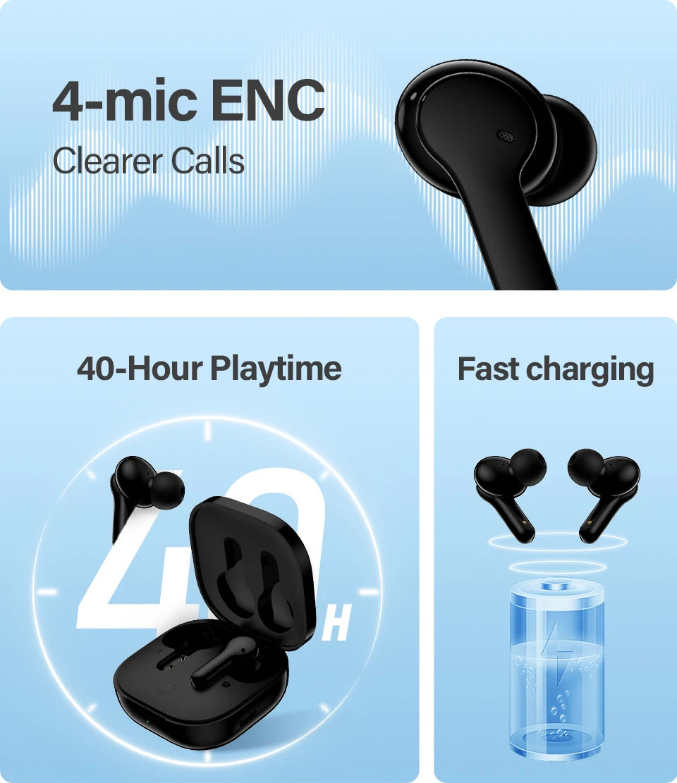 QCY T13 Wireless Smart Headphone BT5.1 TWS Earphone