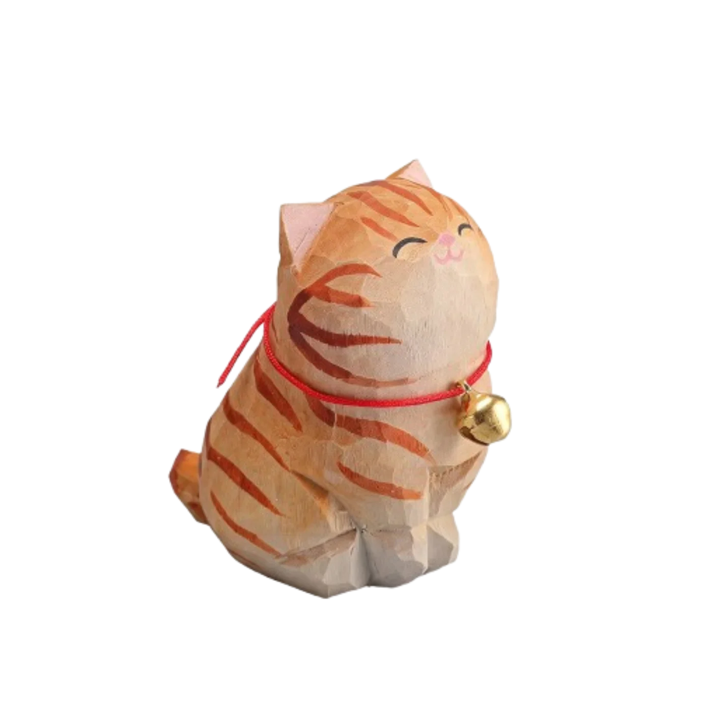 Cute Cat Animals Figurine Decorative Wooden Ornament