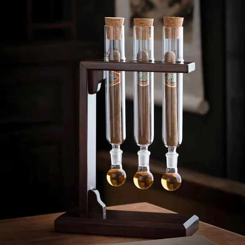 Glass Cigar Tubes Humidor Set Cigar Flavor Infuser