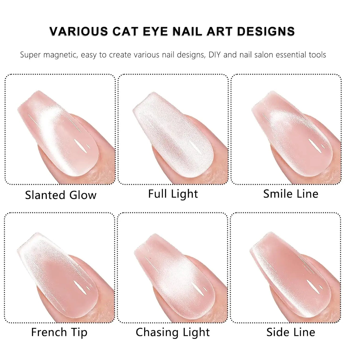 3 In 1 Dual Headed Cat Eye Nail Art Magnetic Stick