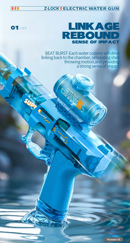 Simulated Firing and Recoil Electric Water Gun Toys Children