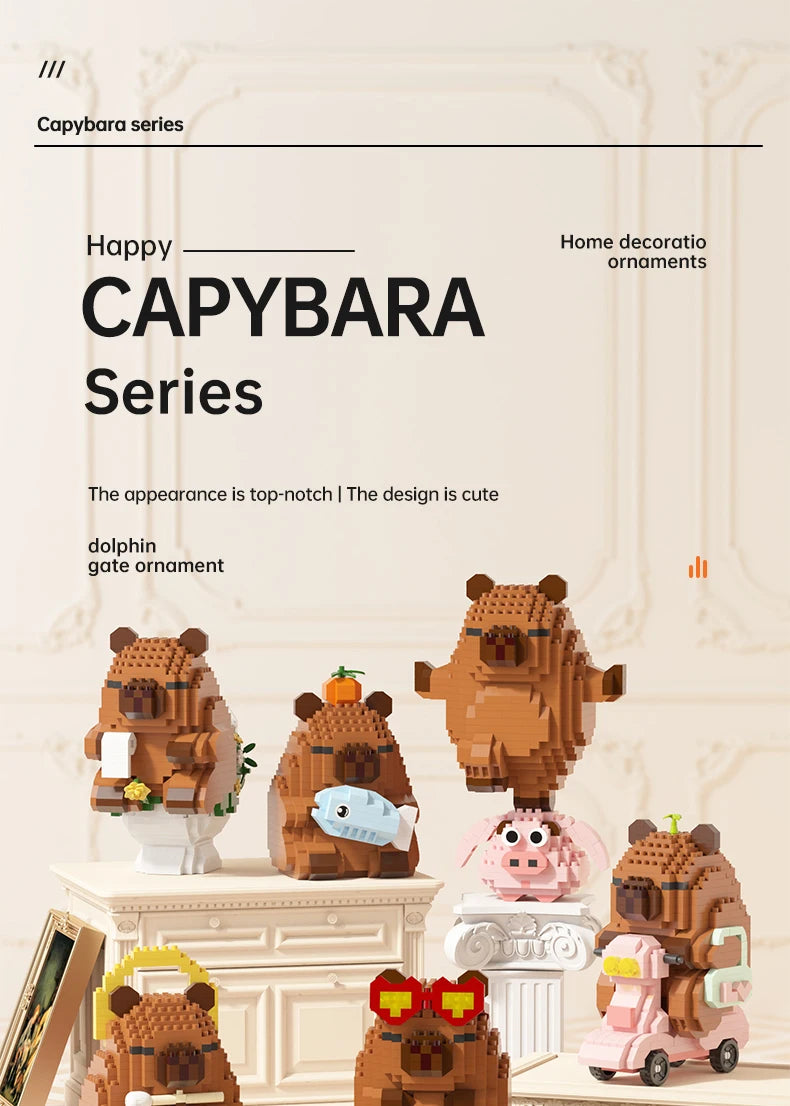 Cute Capybara Block Figure - Desktop Decor Model