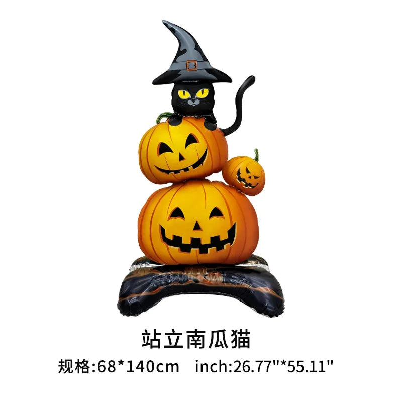 Halloween Balloon Decoration Halloween Black Spider Balloon Giant Skull Skeleton Balloon