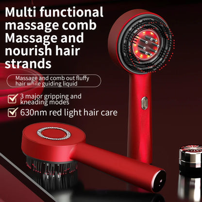 Electric Micro-current Massage Comb Red Light Hair Care