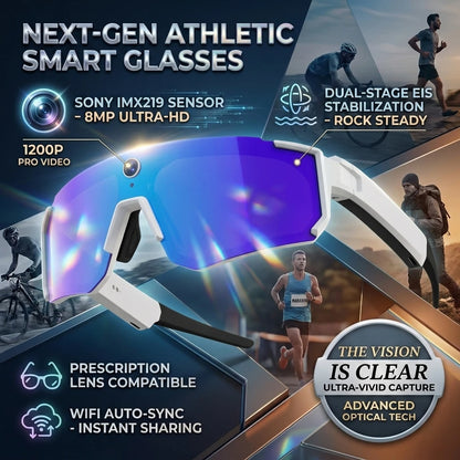 New 800W Pixel Smart AI Glasses 1080P Video Recording Camera