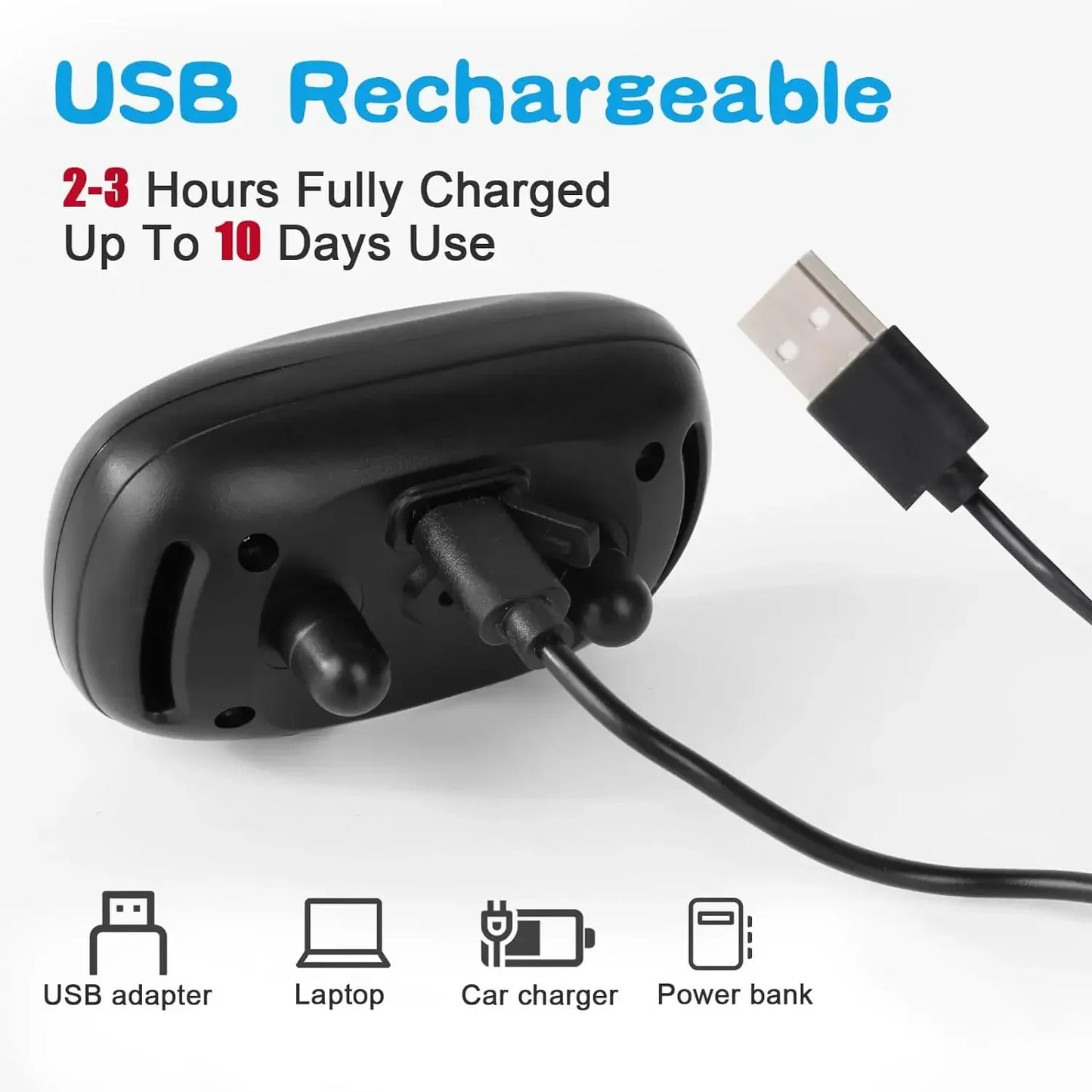 Pet Anti Barking Device USB Rechargeable Training Collar