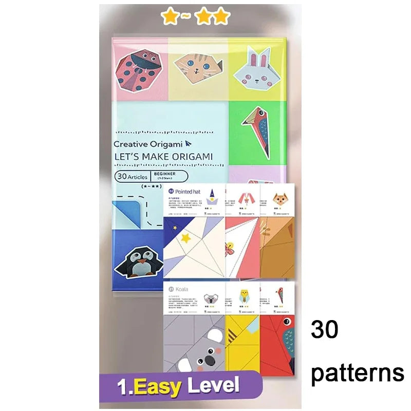 Origami Kit with 30/96 Sheets Paper & Guide Book