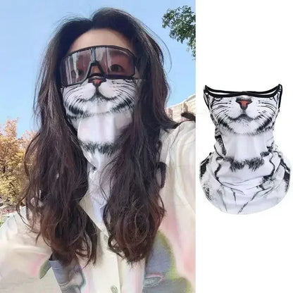 3D Ear Hanging Cycling Animal Face Mask Animal Pattern