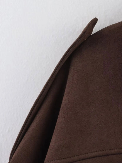 Women's Street Fashion Solid Coats Bat Sleeves Vintage Jackets