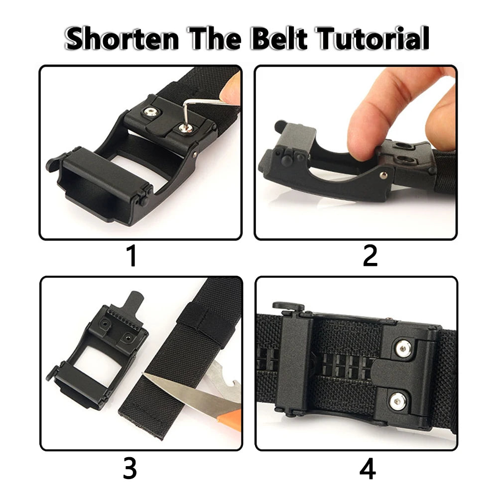 Men's Belt Outdoor Multi Function Alloy Buckle Tactical Belt