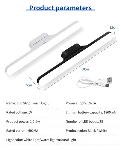 Rechargeable LED Magnetic Mirror Light Dimmable Eye-Protection