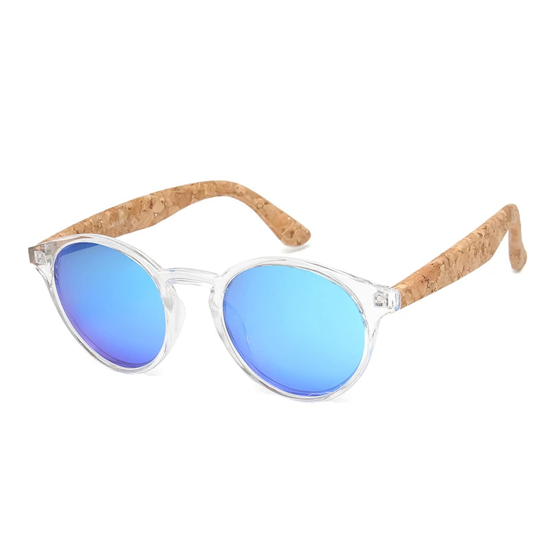 Kenbo Fashion Wood Grain Round Polarized Sunglasses