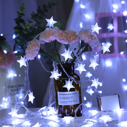1.5M/3M/6M/10M 80Leds Star String Lights Christmas Garland